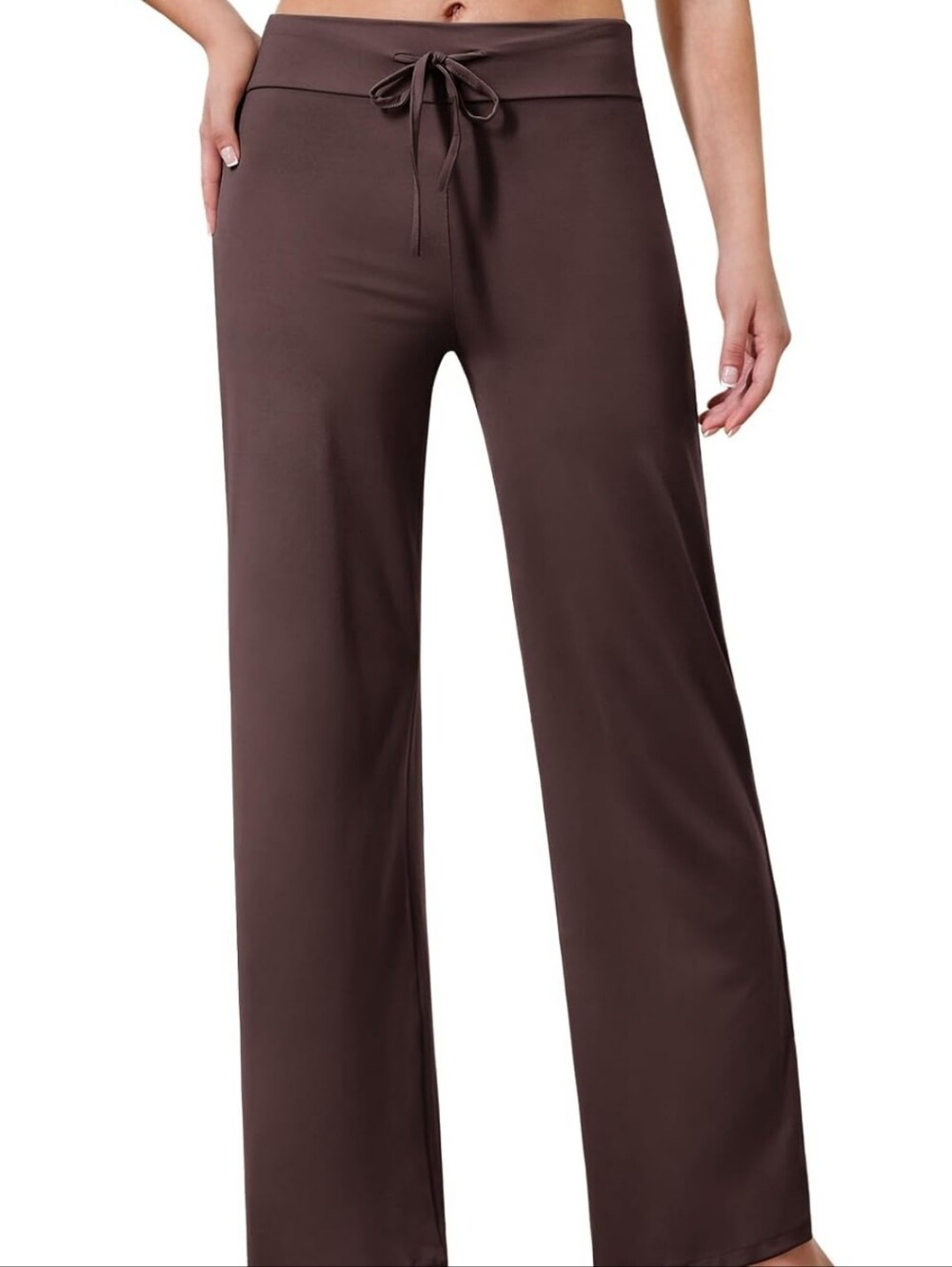 Amazon Wide-Leg Drawstring Pants - Brown